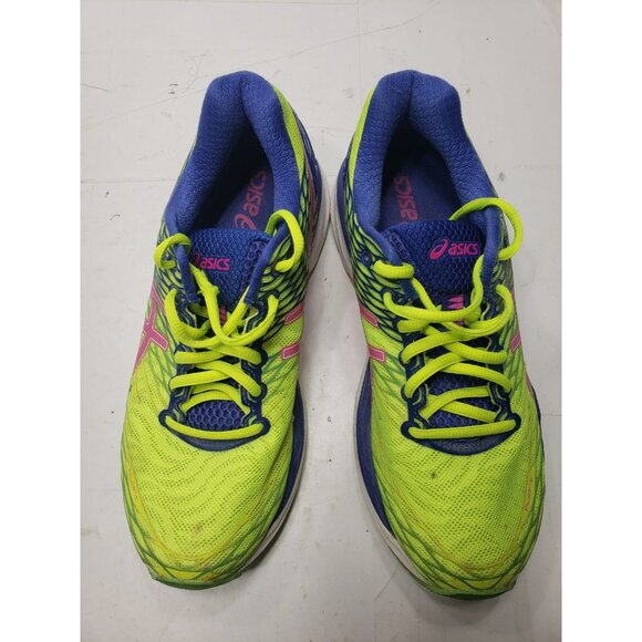 Asics Women's Gel-Nimbus 18 Running Shoes Neon Yellow Multi Color T650N Size 9 - Picture 5 of 9